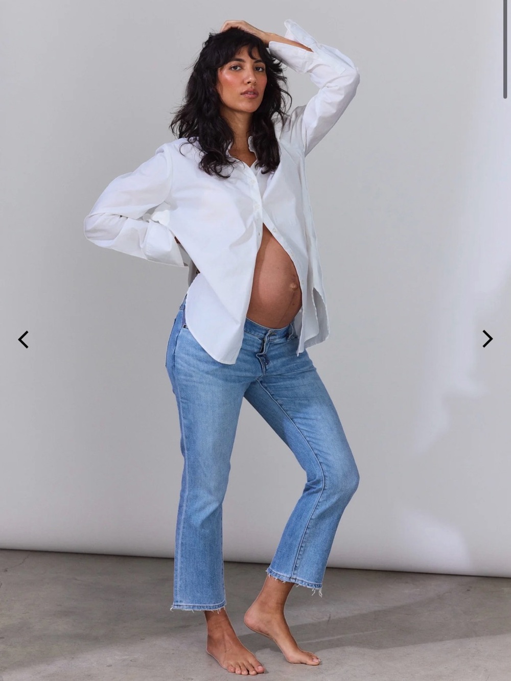 HATCH Collection Classic Buttondown White Maternity Nursing Shirt